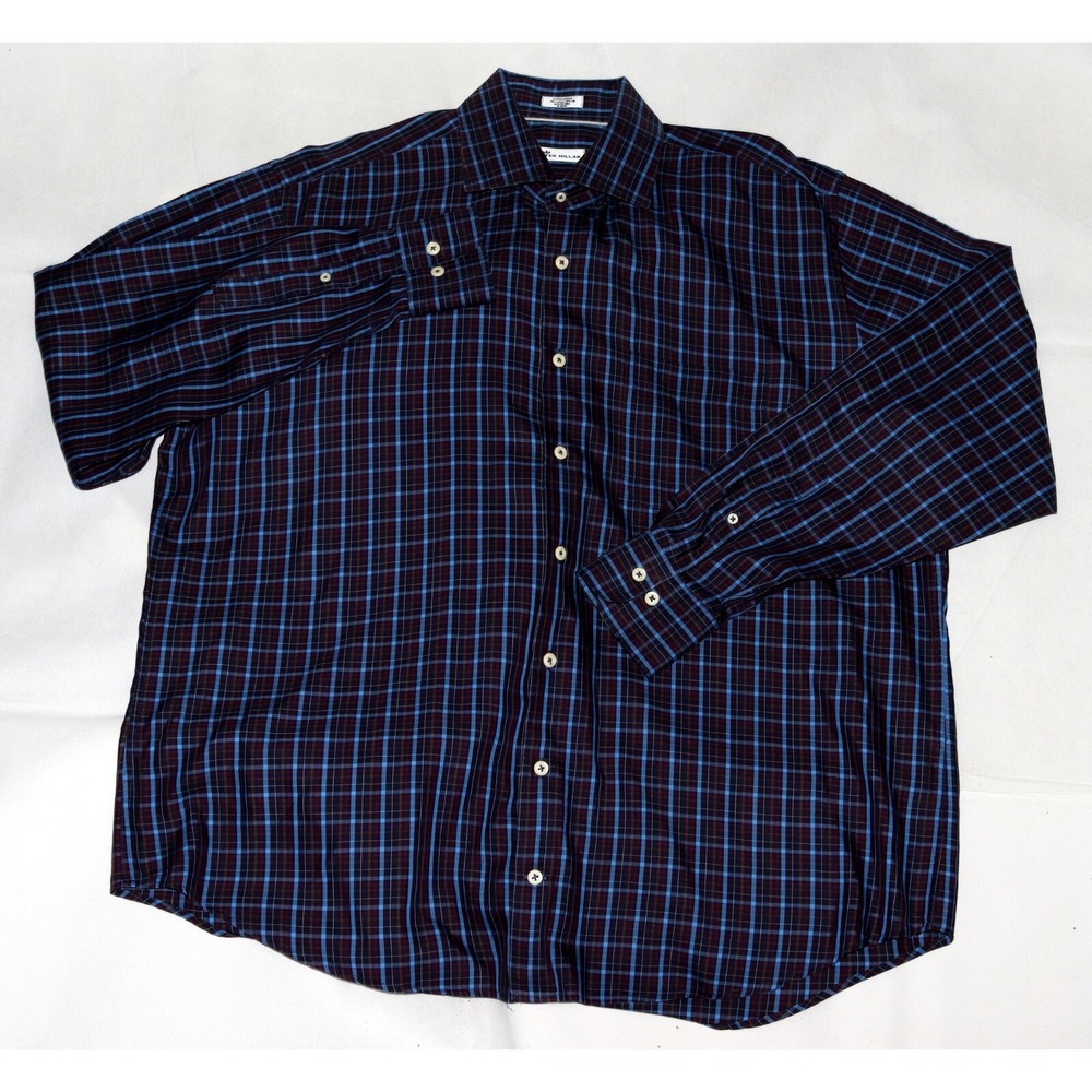 Peter Millar Crown Soft Quarry Falls Men's Plaid Sport Long Sleeve Shirt Size XL